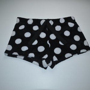 fuzzy polka dot sleep/lounge shorts